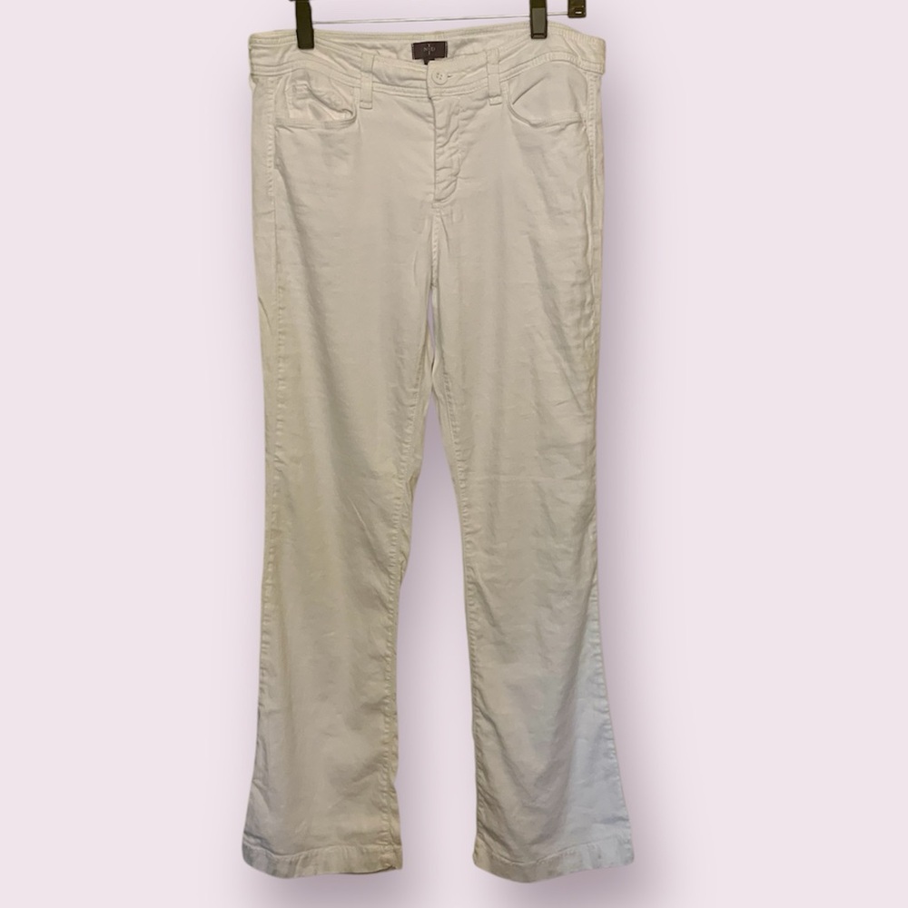 NYDJ Linen Blend Trouser Pants White Size 10